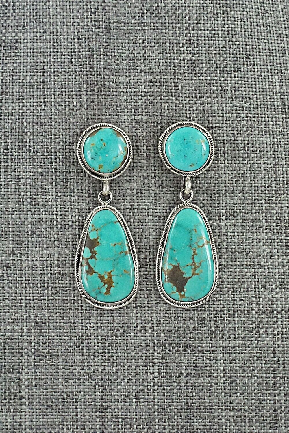 Turquoise & Sterling Silver Earrings - Mark Yazzie