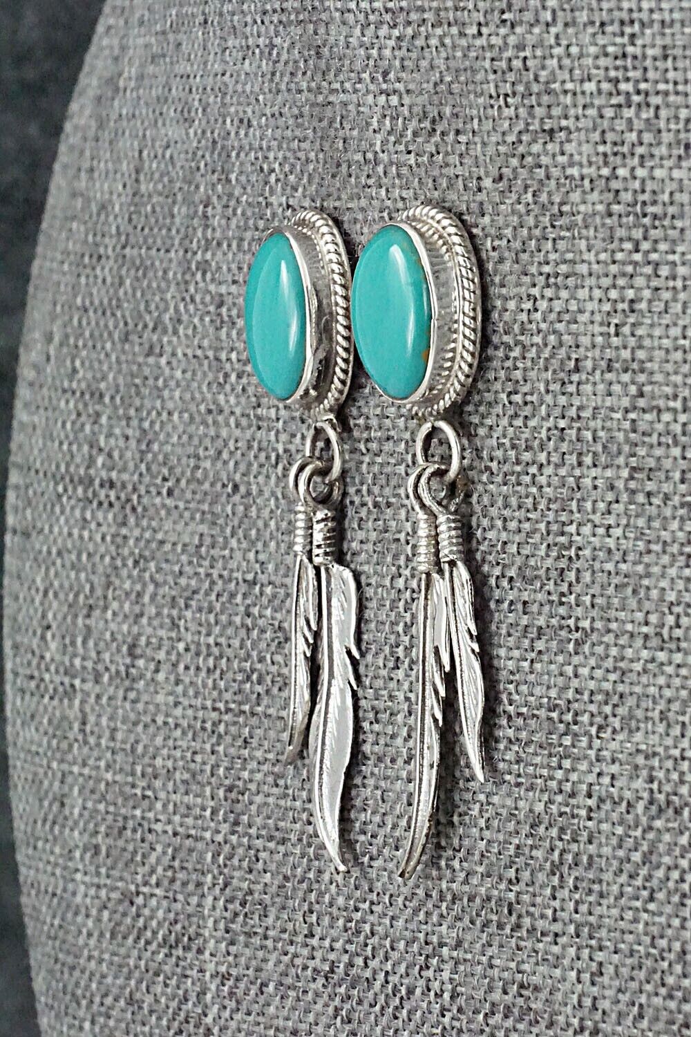 Turquoise and Sterling Silver Earrings - Sharon McCarthy