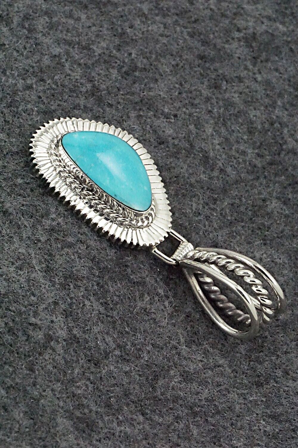 Turquoise & Sterling Silver Pendant - Sheena Jack