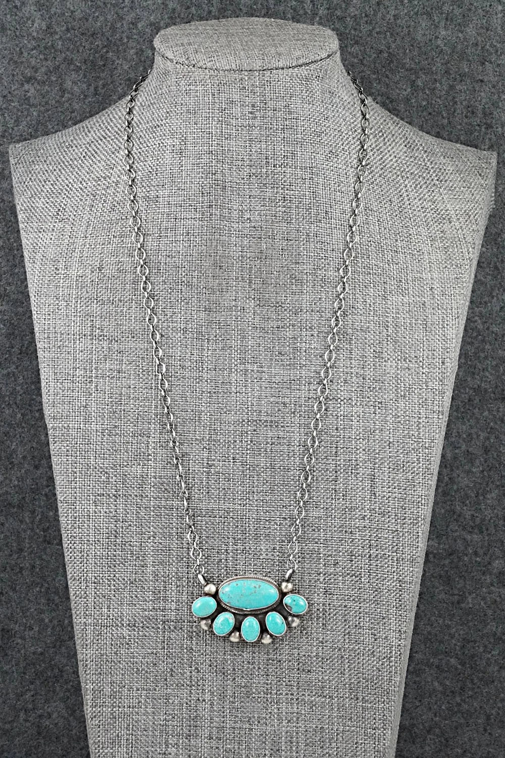 Turquoise & Sterling Silver Necklace - Kathleen Livingston