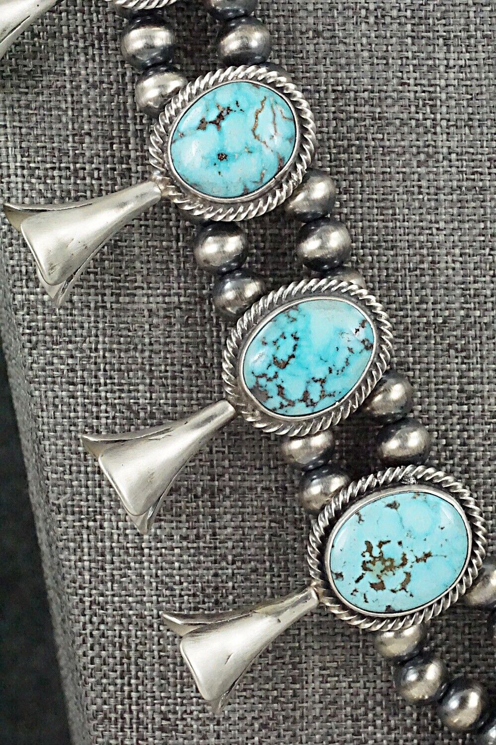 Turquoise & Sterling Silver Squash Blossom Set - Randy Boyd