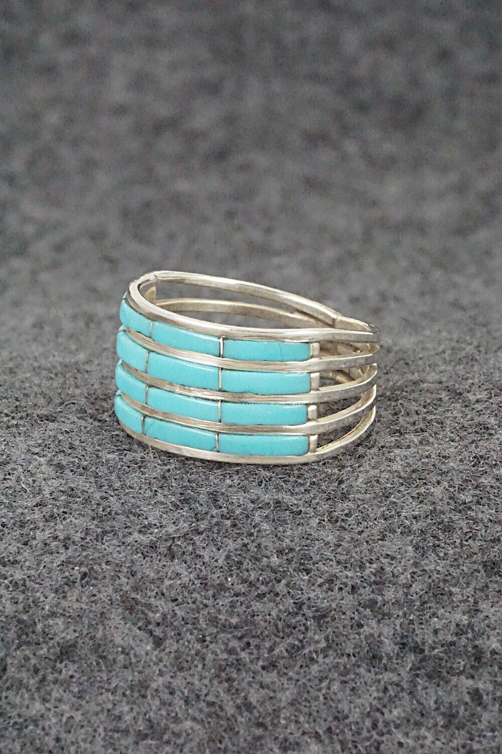 Turquoise & Sterling Silver Ring - Claresse Kylestewa - Size 8.75