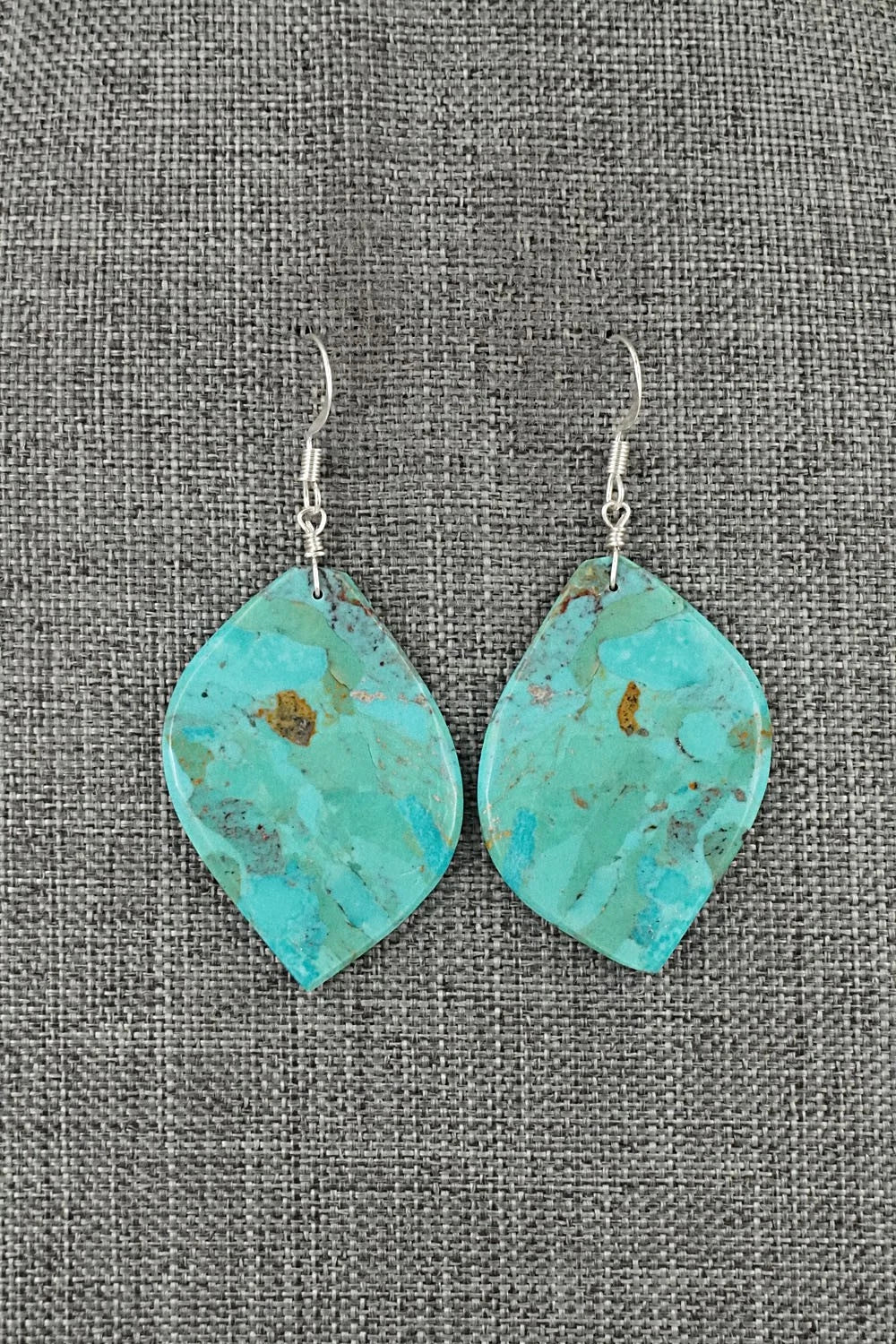 Turquoise & Sterling Silver Earrings - Lupe Lovato