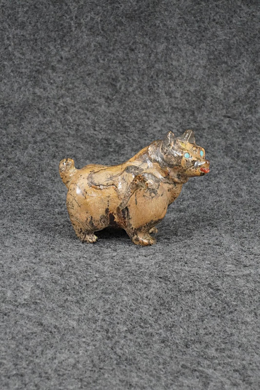 Dog Zuni Fetish Carving - Freddie Leekya