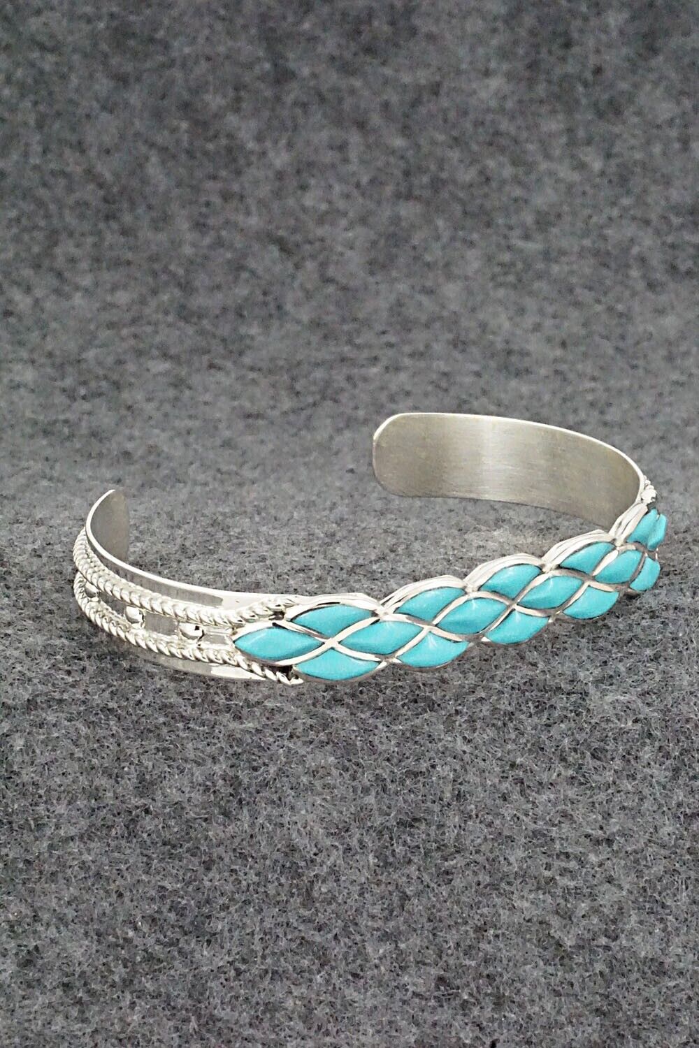 Turquoise & Sterling Silver Bracelet - Derrick & Lorelia Chavez