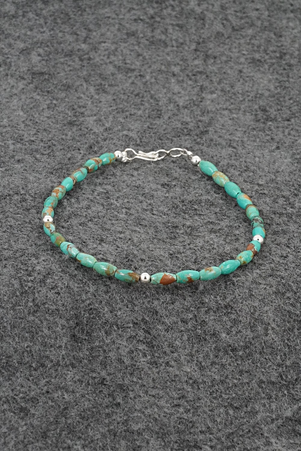 Turquoise & Sterling Silver Bracelet - Doreen Jake