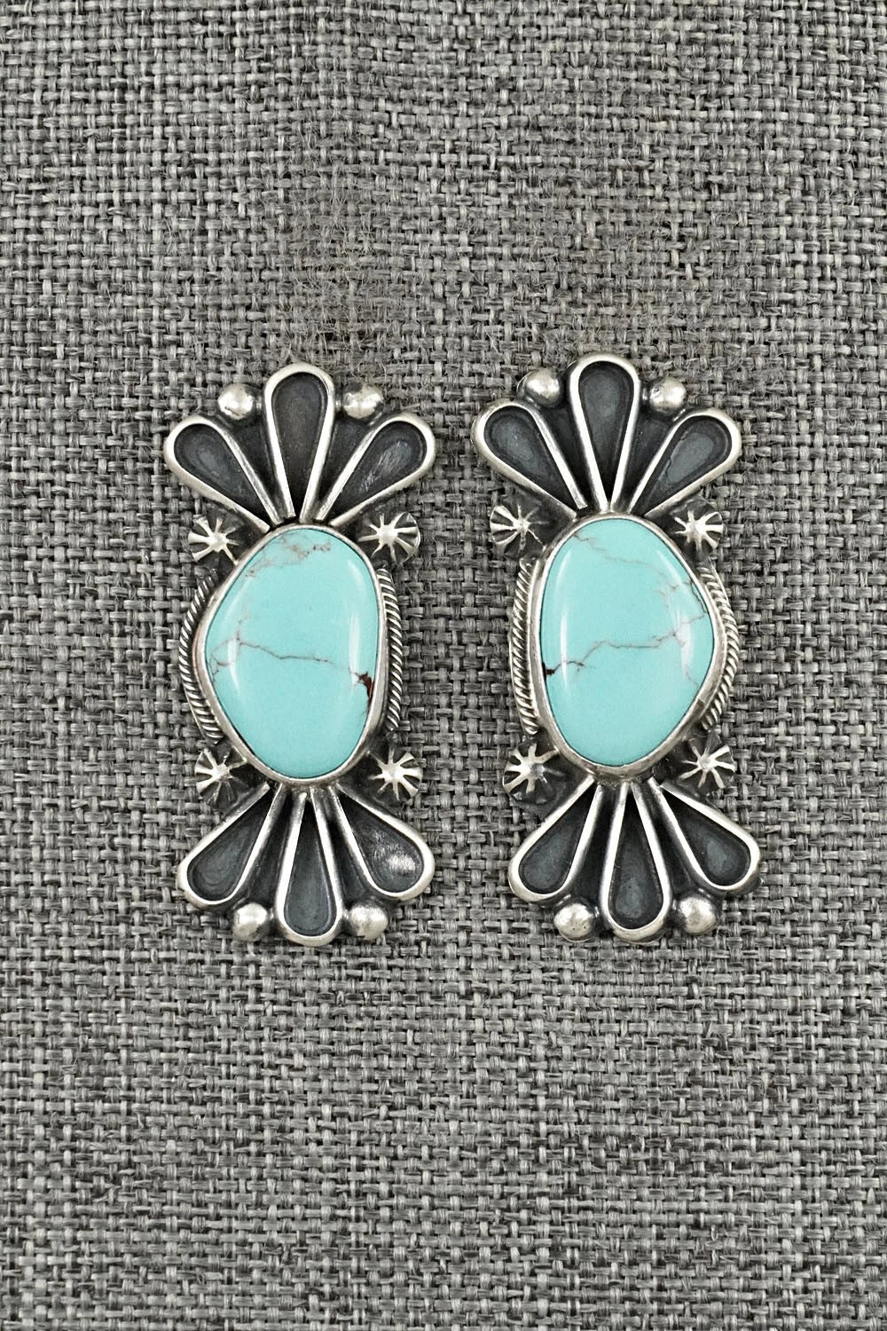 Turquoise & Sterling Silver Earrings - Bobby Johnson