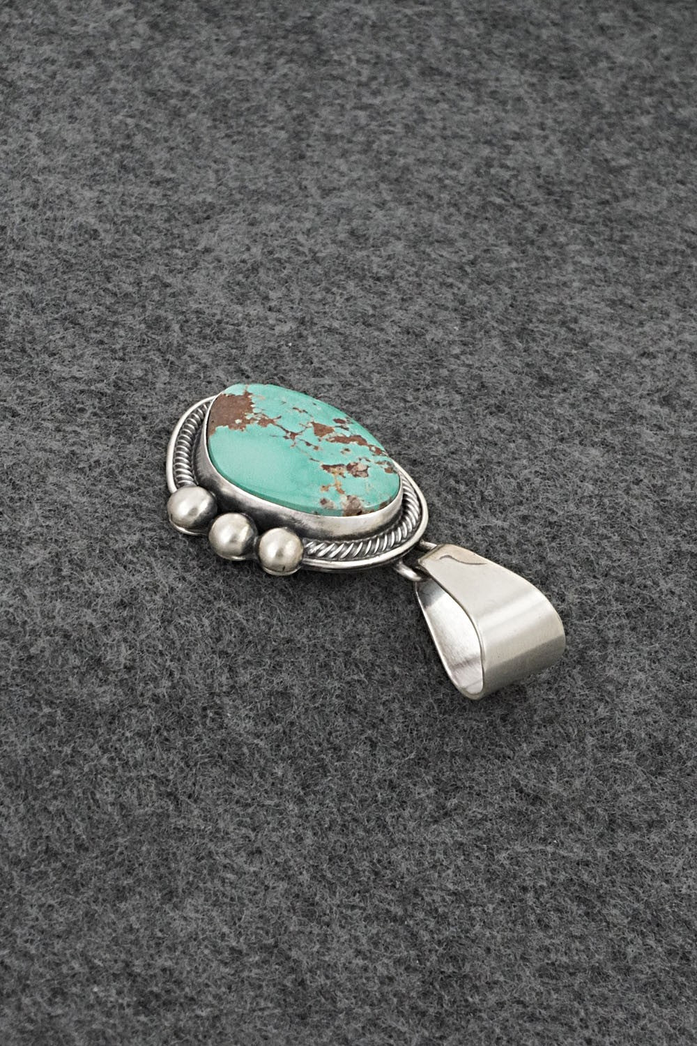 Turquoise & Sterling Silver Pendant - Darrin Livingston
