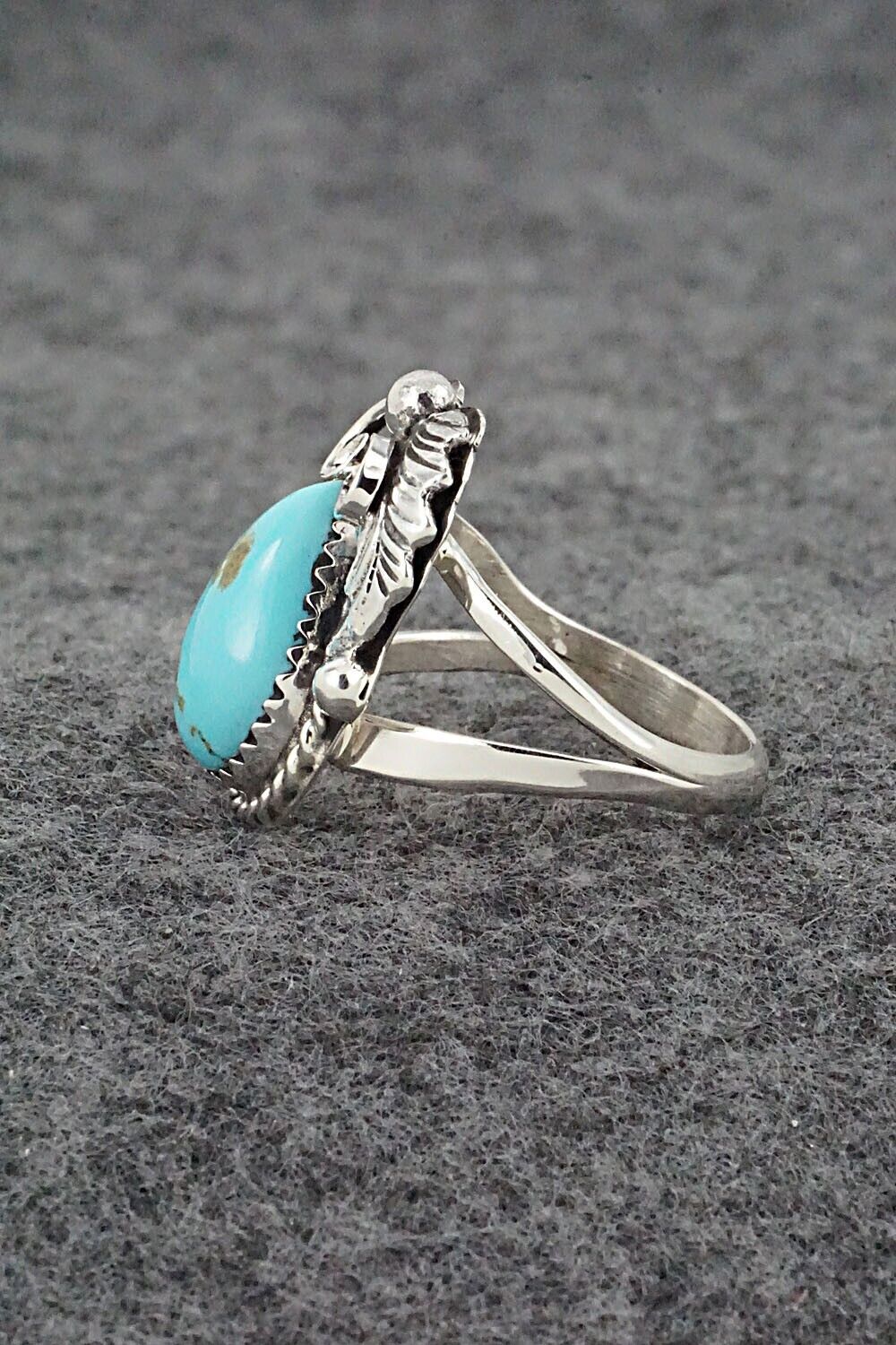 Turquoise & Sterling Silver Ring - Roberta Begay - Size 8