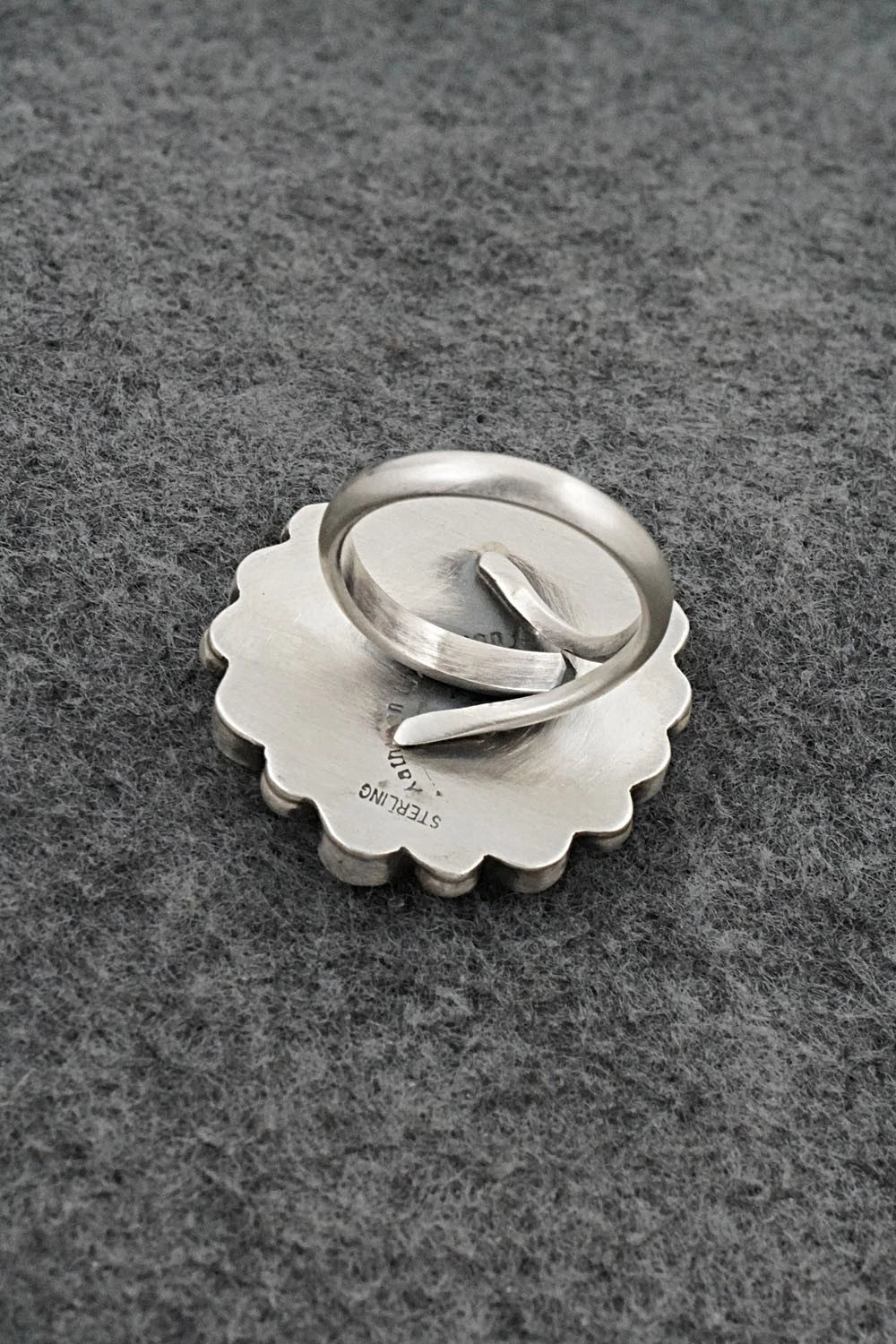 Turquoise & Sterling Silver Ring - Kathleen Livingston - Size Adjustable
