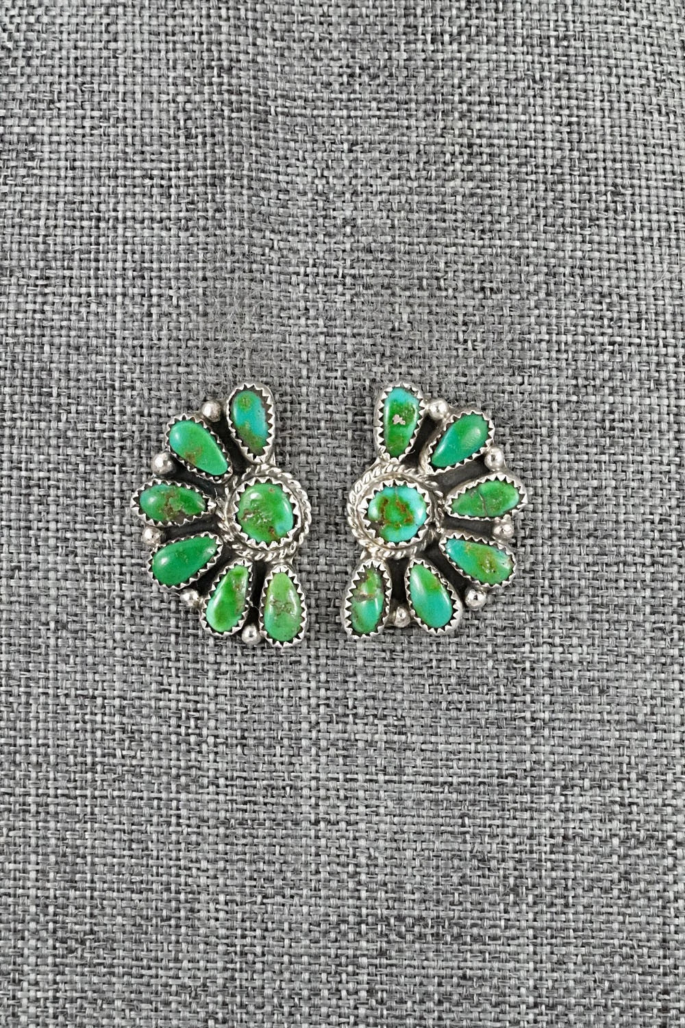 Turquoise & Sterling Silver Earrings - Justina Wilson