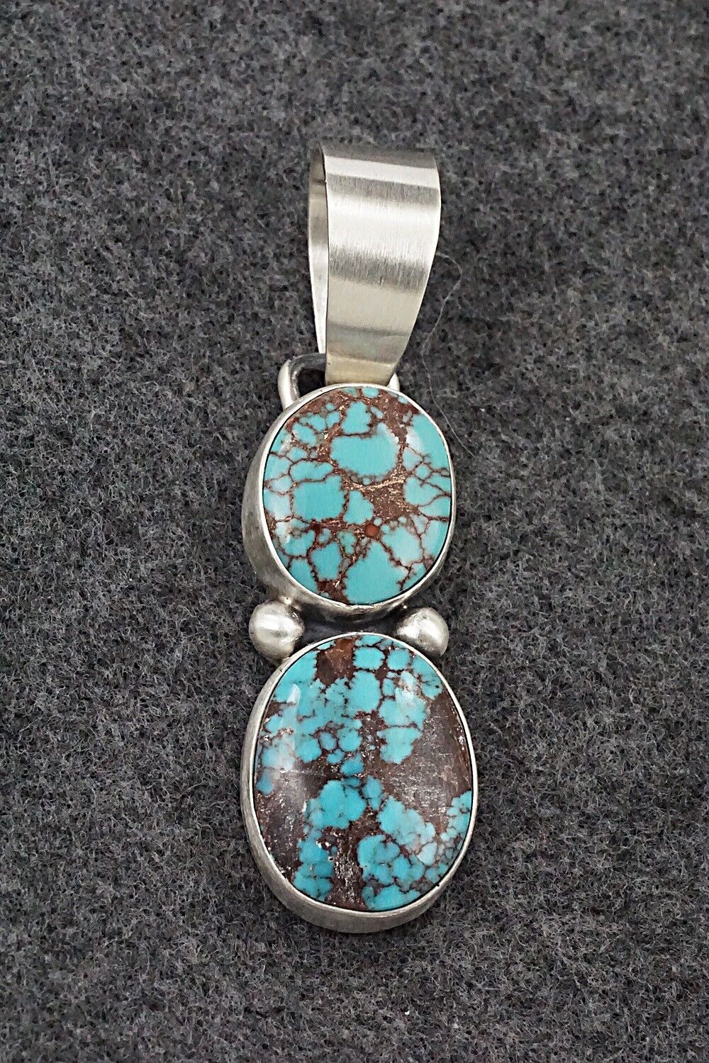 Turquoise & Sterling Silver Pendant - Bobby Johnson