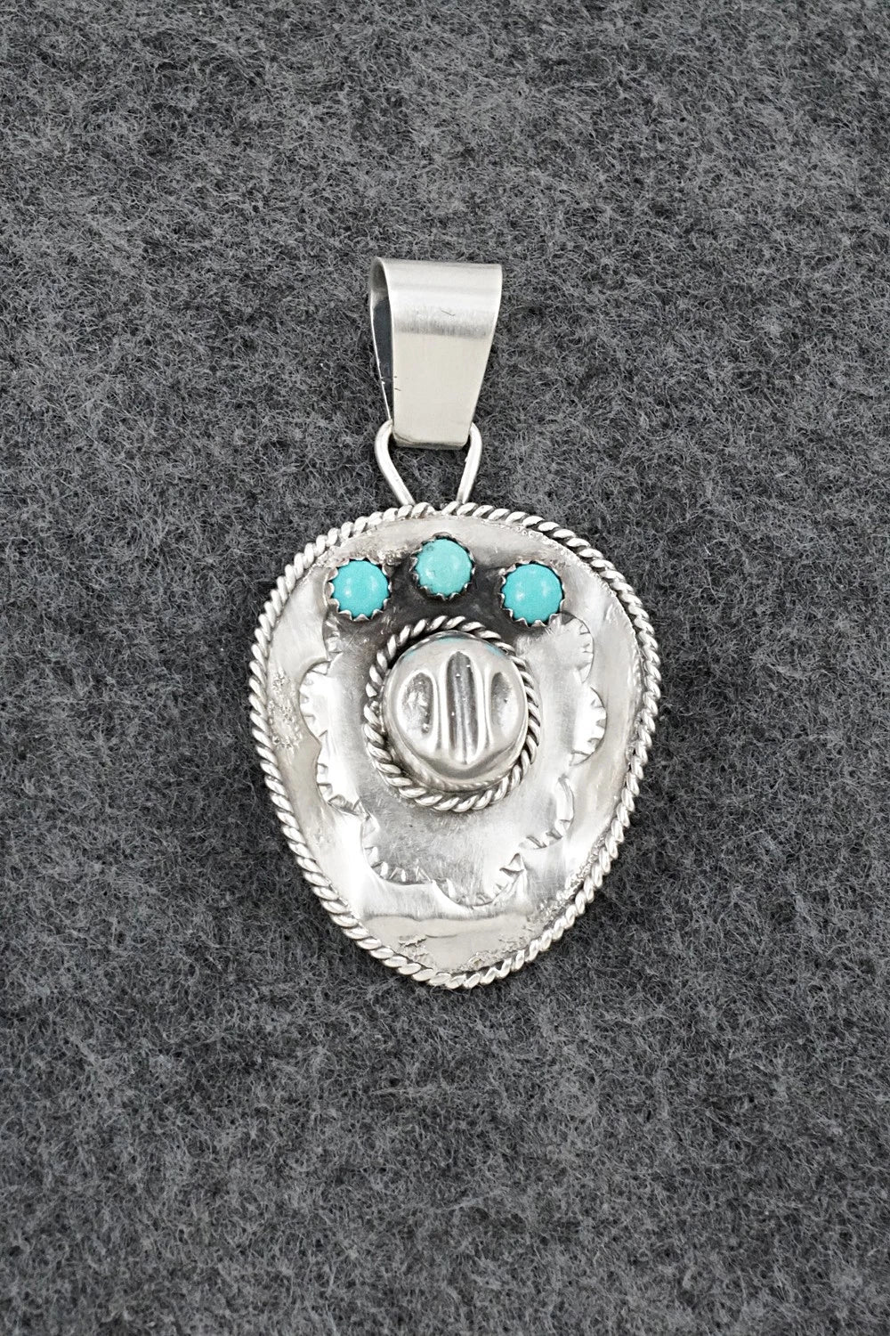 Turquoise & Sterling Silver Pendant - Davey Morgan
