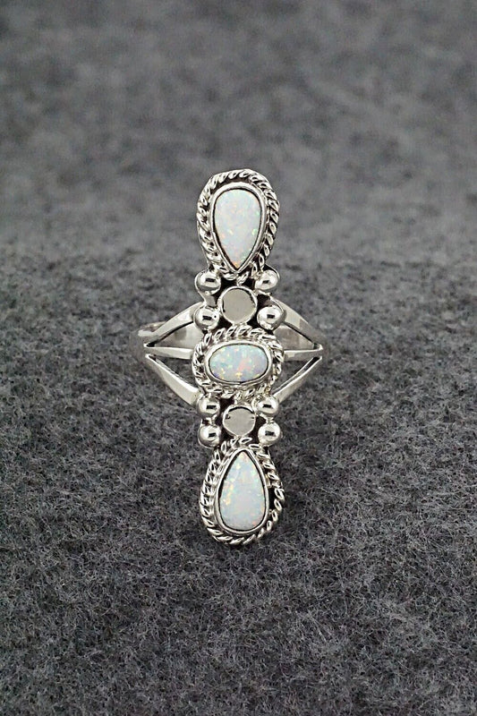 Opalite & Sterling Silver Ring - Andrew Vandever - Size 7
