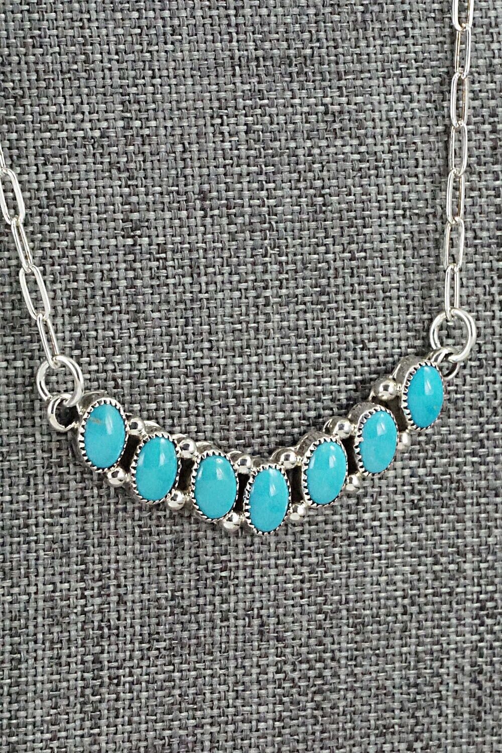 Turquoise & Sterling Silver Necklace - Anna Spencer