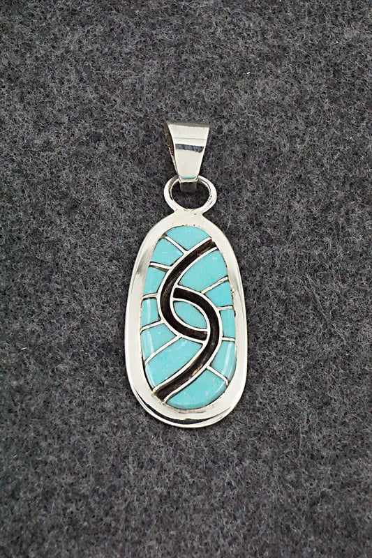 Turquoise & Sterling Silver Pendant - Amy Wesley