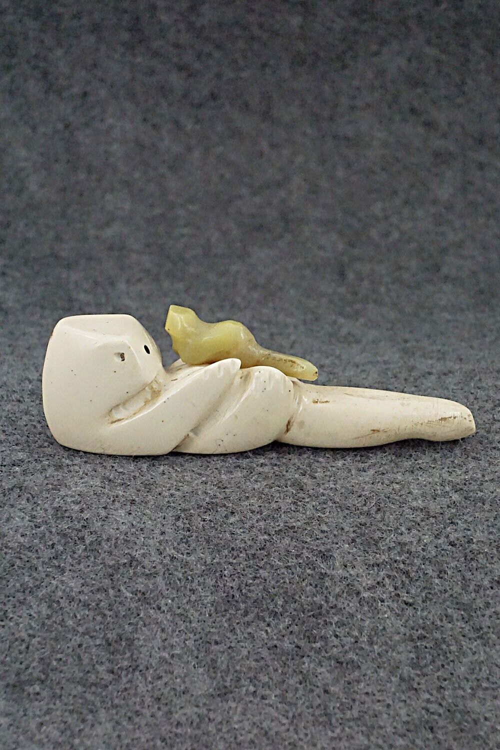 Otter with Cub Zuni Fetish Carving - Justin Red Elk