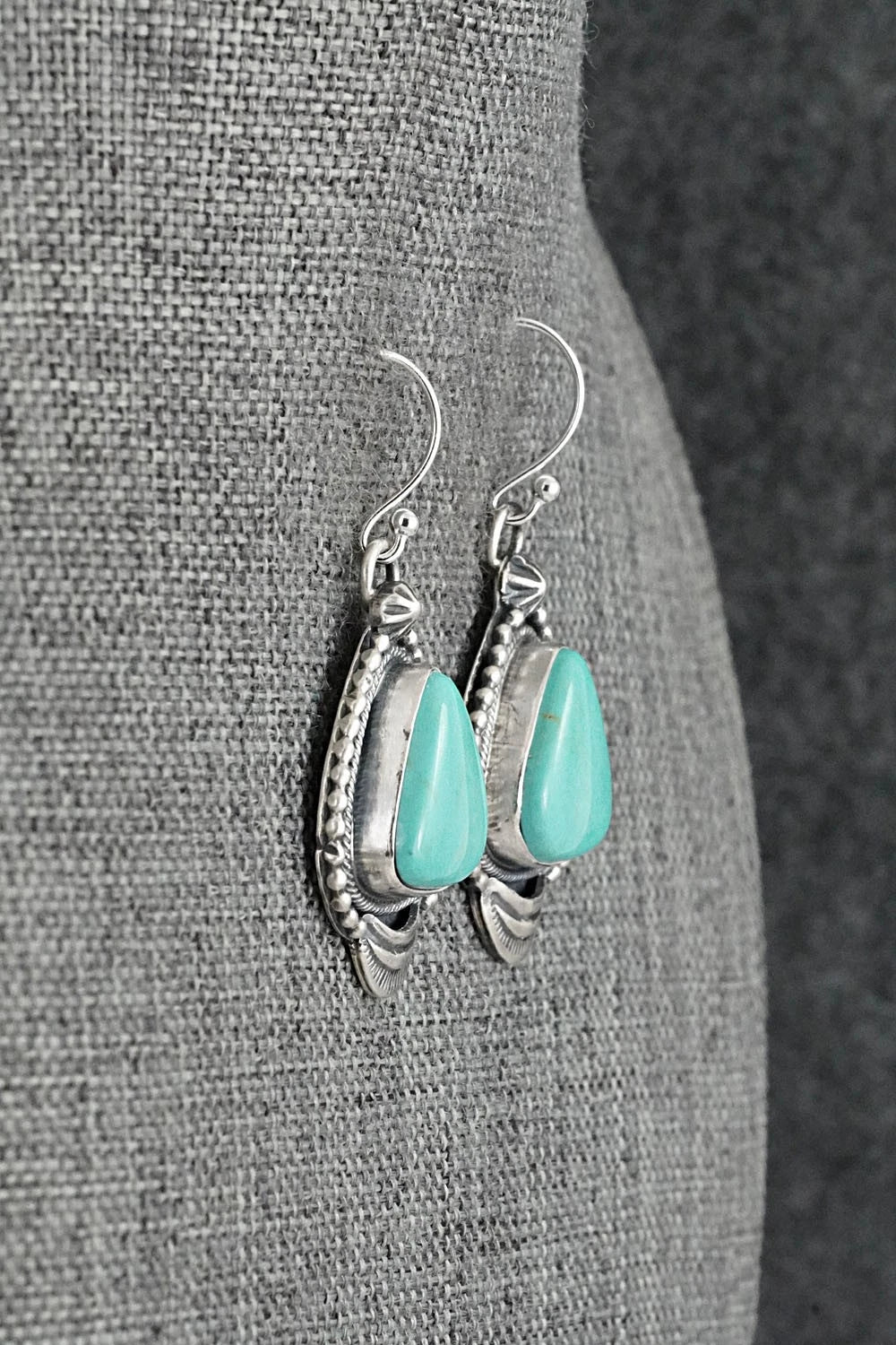 Turquoise & Sterling Silver Earrings - Bobby Johnson