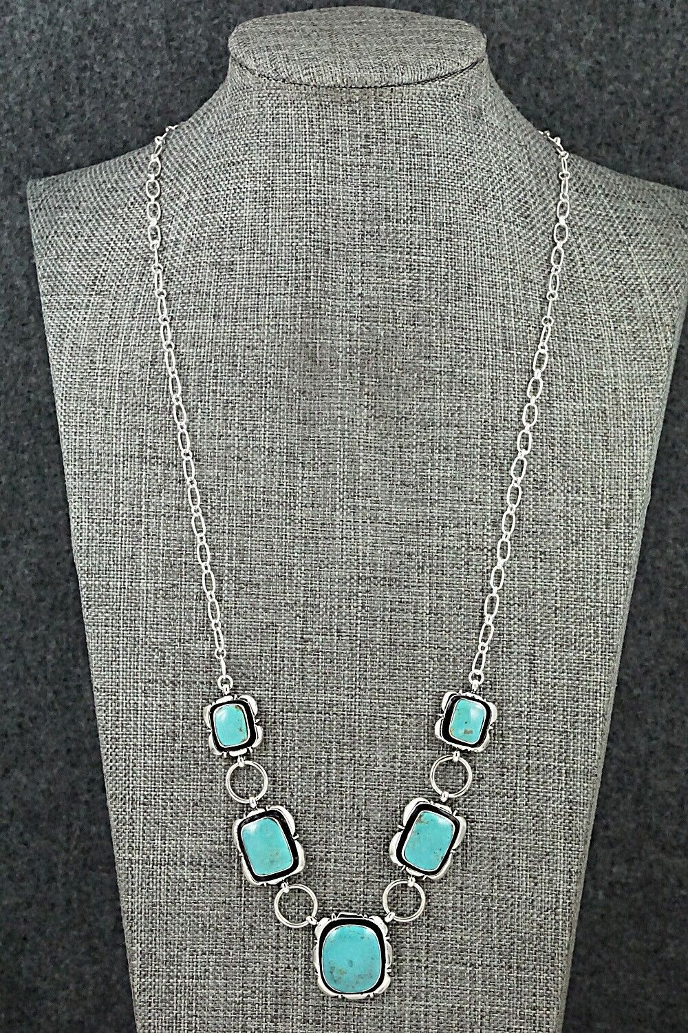 Turquoise & Sterling Silver Necklace - Mike Smith