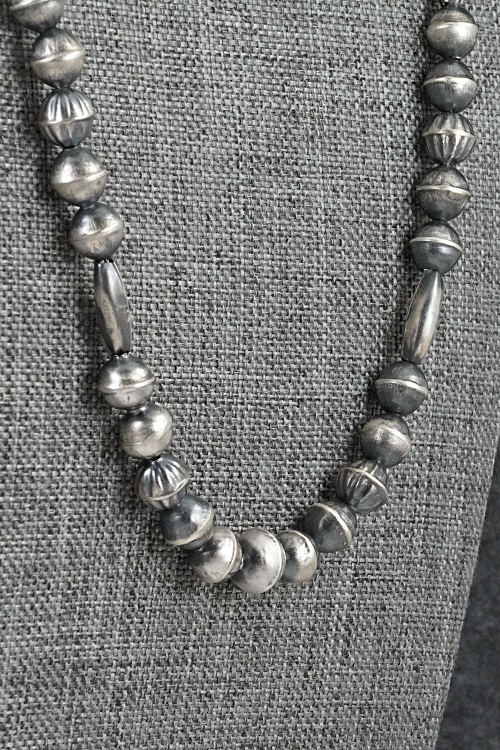 Sterling Silver Navajo Pearl Necklace 20" - Vintage