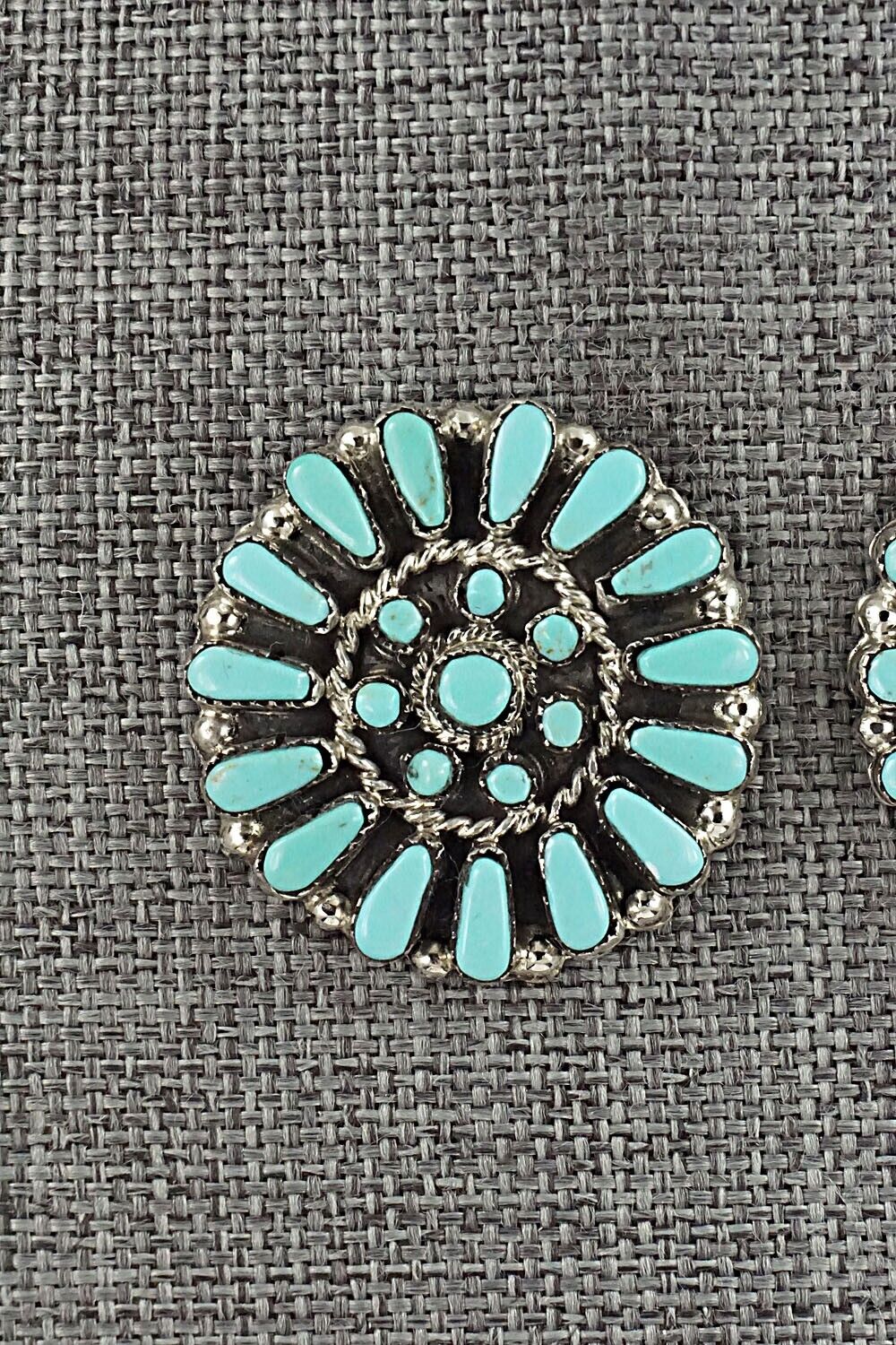 Turquoise & Sterling Silver Earrings - Marcine Stead