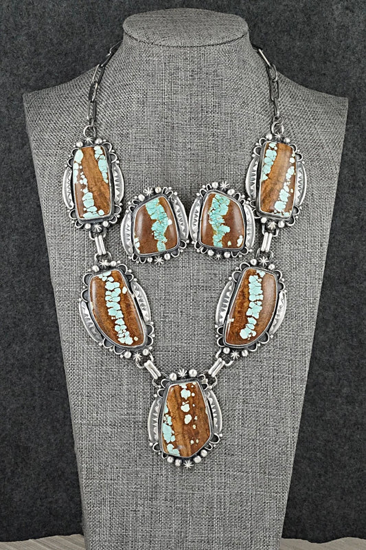 Turquoise & Sterling Silver Necklace and Earrings Set - Bob Becenti