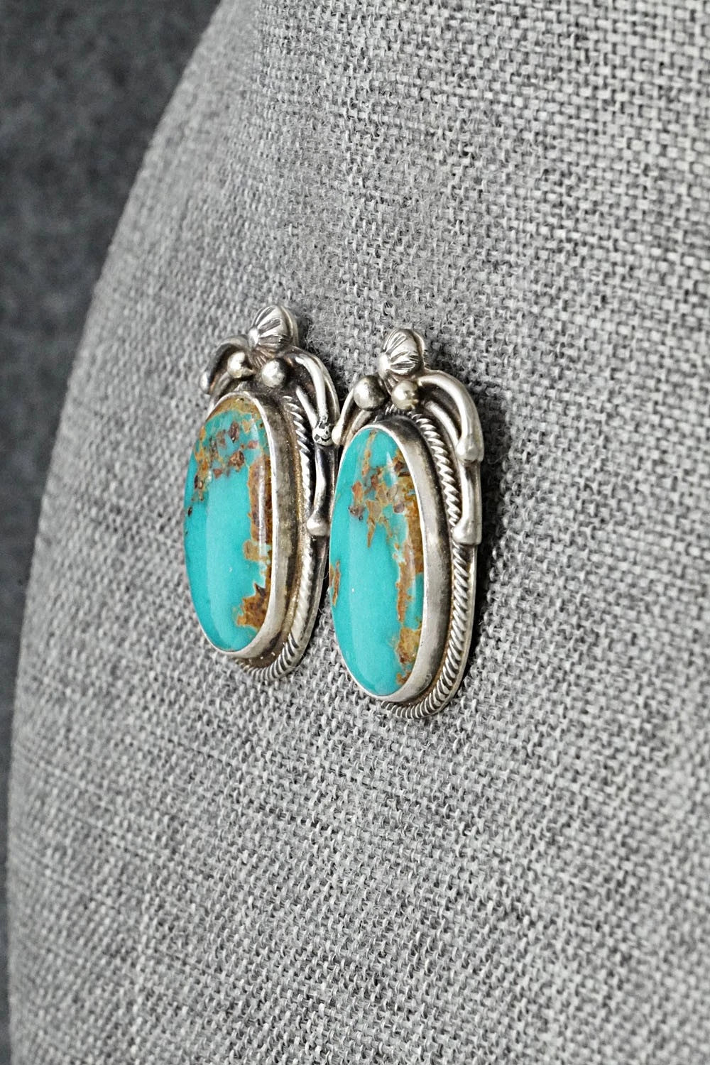 Turquoise & Sterling Silver Earrings - Kathleen Livingston