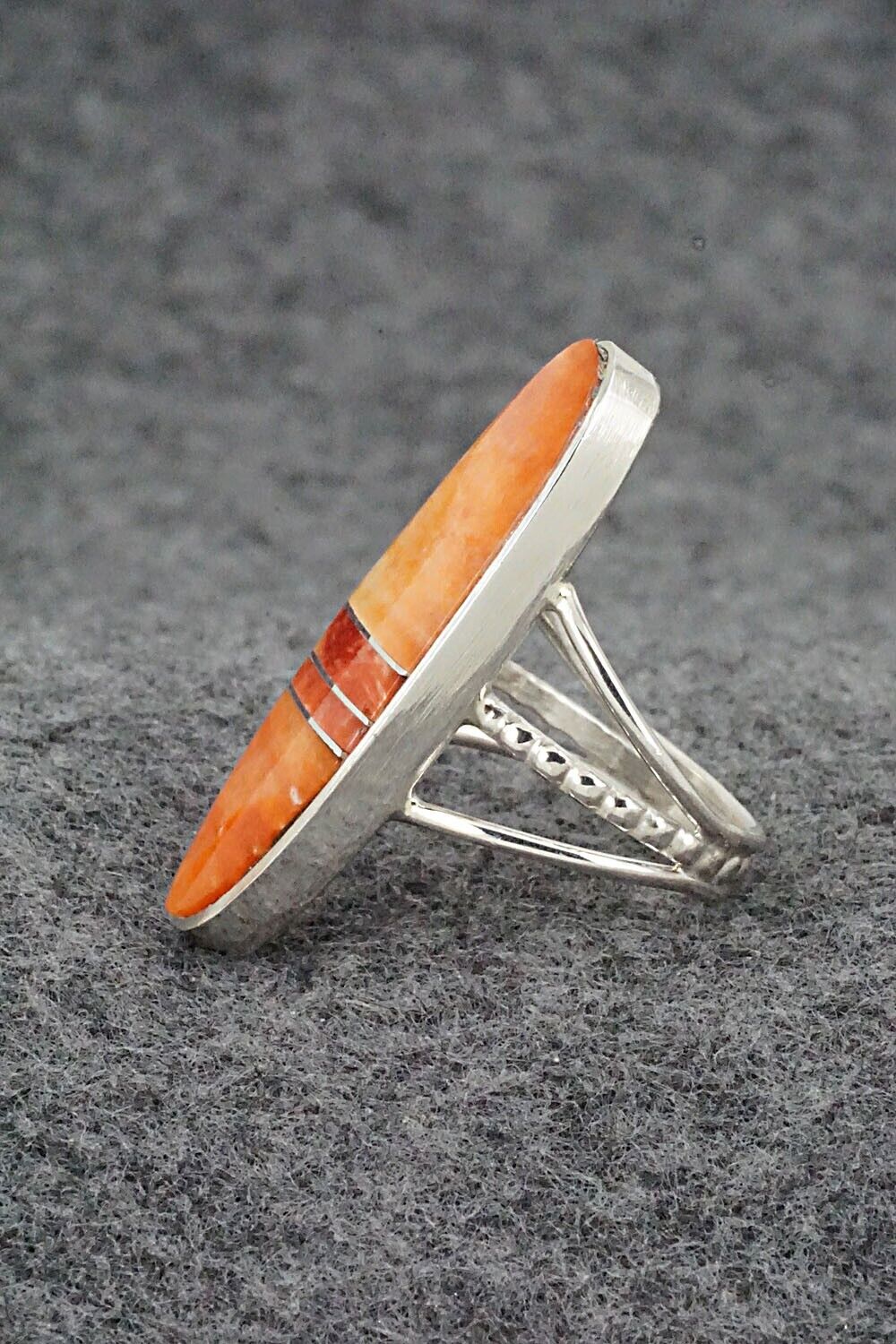 Spiny Oyster & Sterling Silver Ring - Harold Smith - Size 5.5