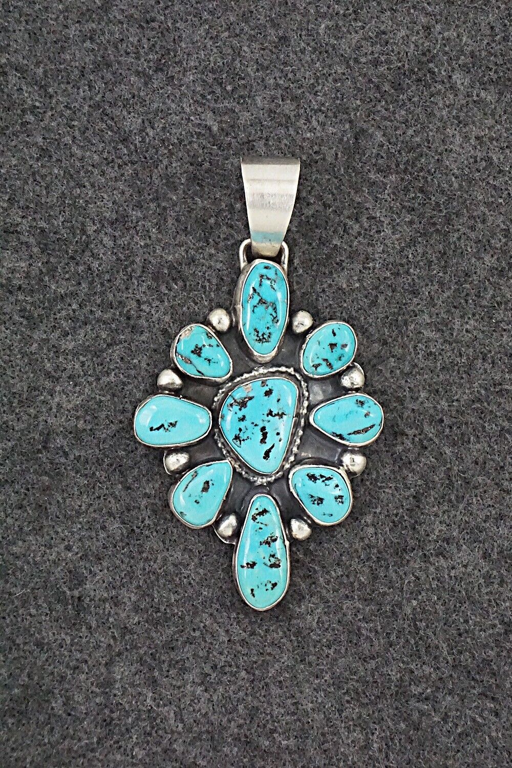 Turquoise & Sterling Silver Pendant - Bobby Johnson