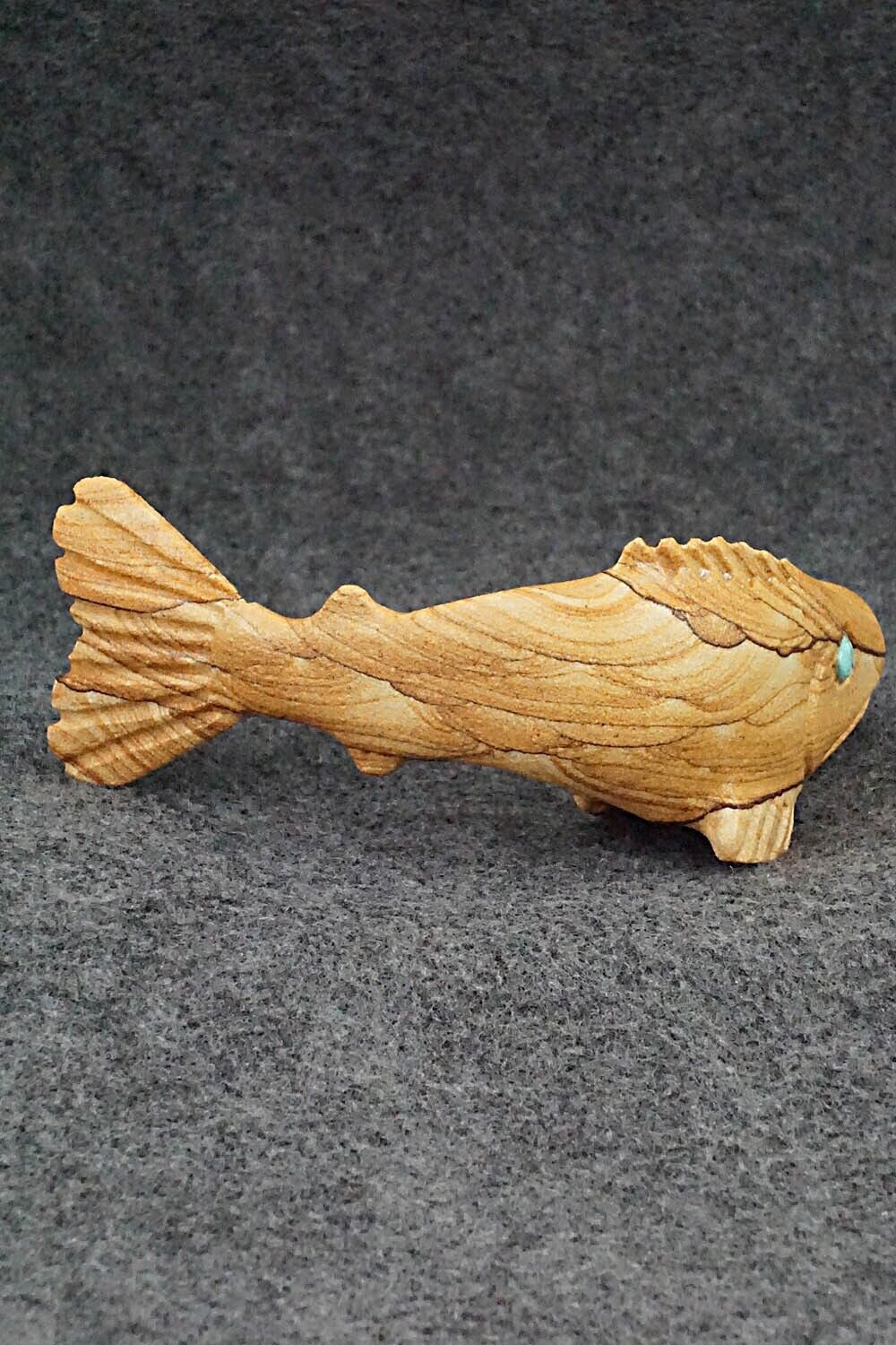 Trout Zuni Fetish Carving - Albert Eustace Sr.