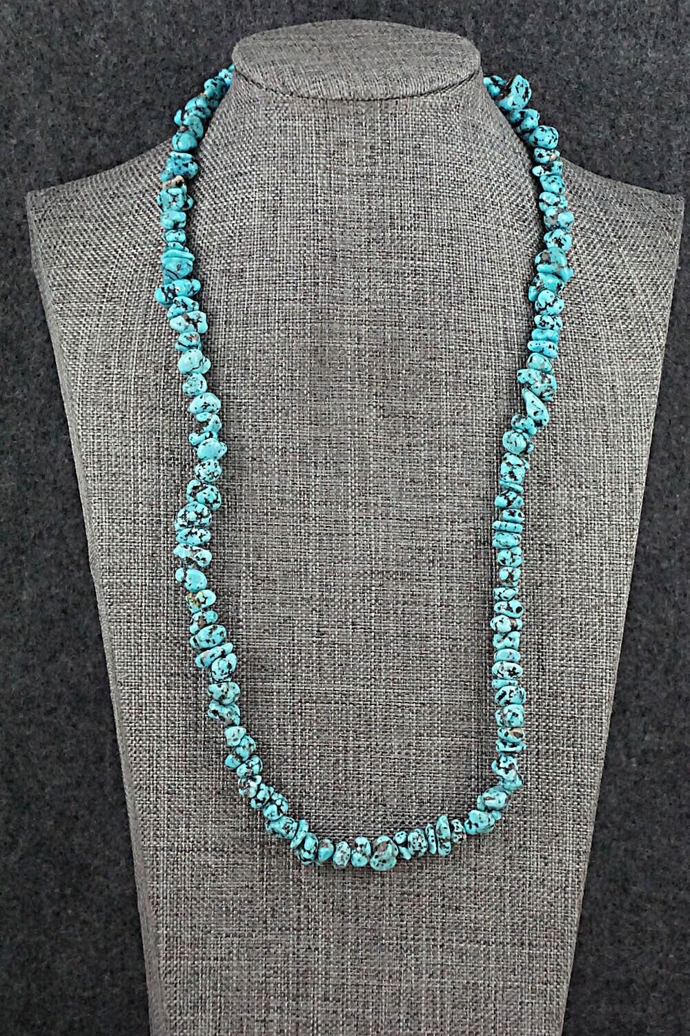 Turquoise & Sterling Silver Necklace 22" - Louise Joe