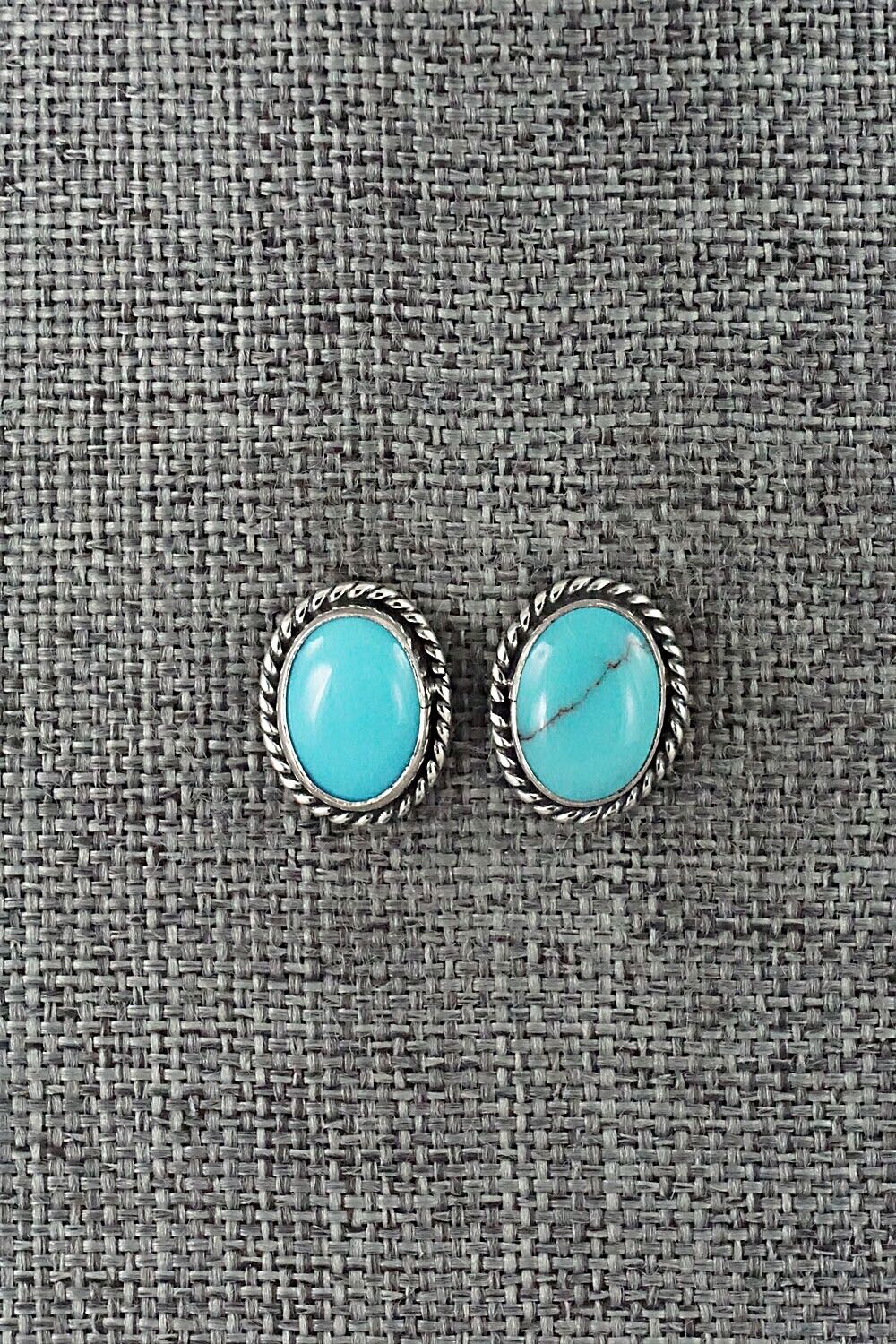 Turquoise & Sterling Silver Earrings - Marco Begaye