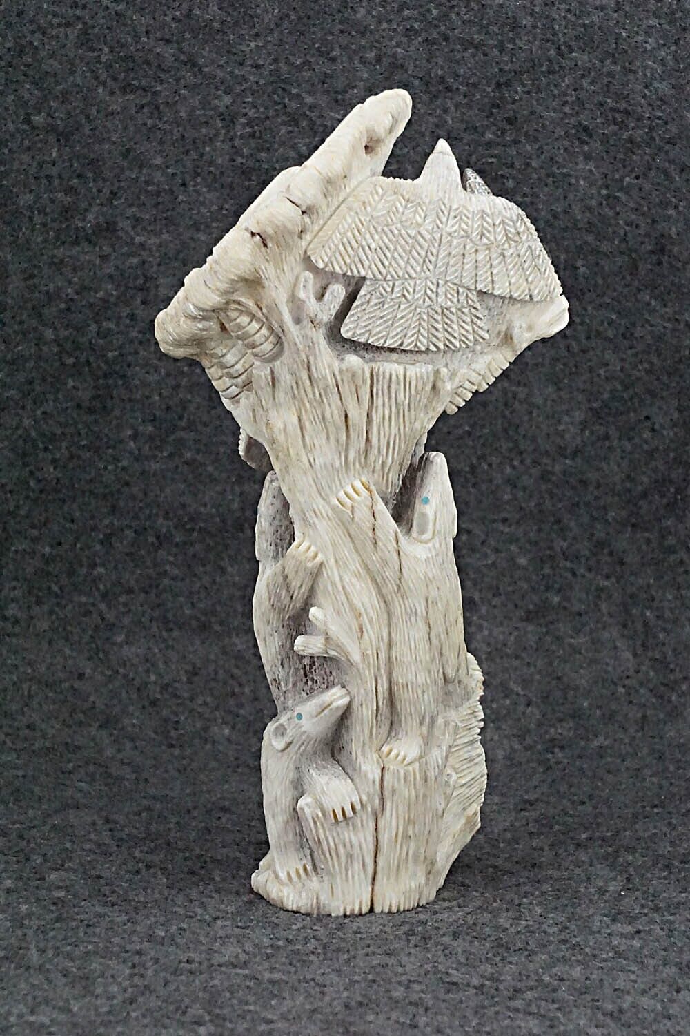 Bears & Eagles Zuni Fetish Carving - Destry Siutza