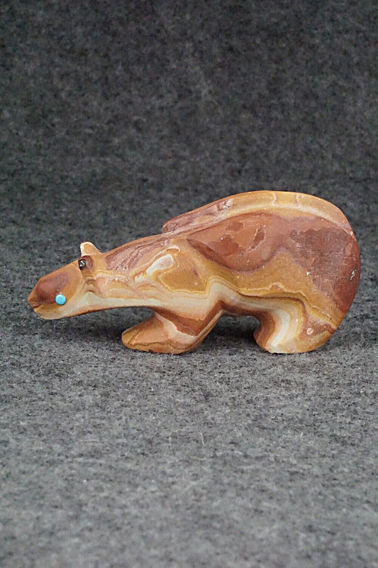 Mountain Lion Zuni Fetish Carving - Ronnie Lunasee