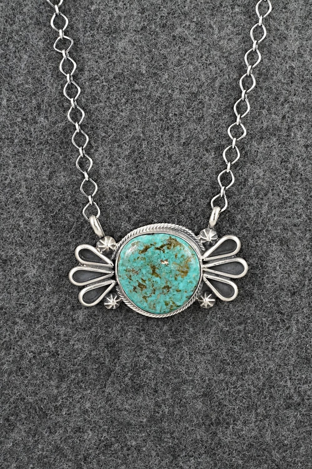 Turquoise & Sterling Silver Necklace - Darrin Livingston