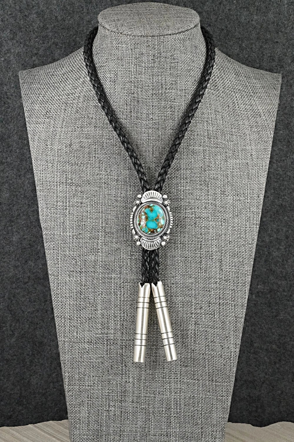 Turquoise & Sterling Silver Bolo Tie - Bob Becenti