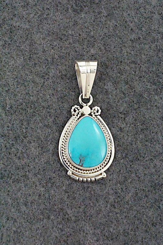 Turquoise & Sterling Silver Pendant - Samuel Yellowhair