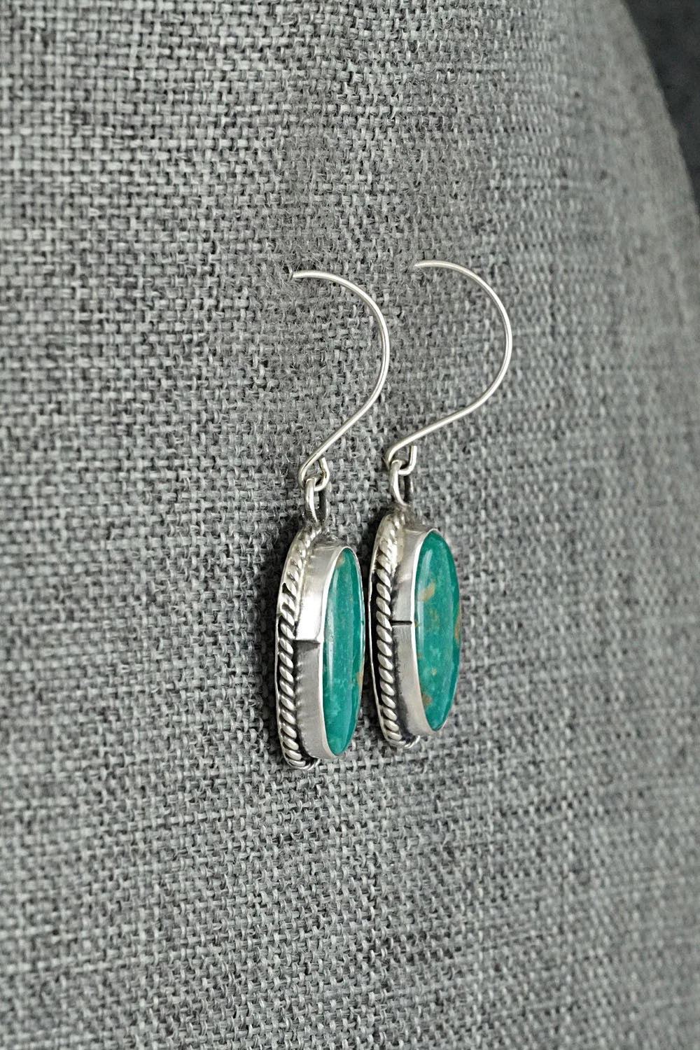 Turquoise & Sterling Silver Earrings - Rosemary Saunders