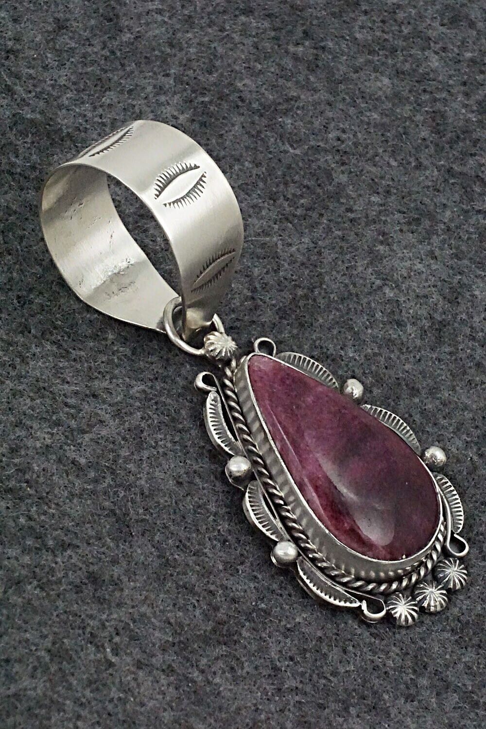 Spiny Oyster and Sterling Silver Pendant - Wilson Dawes