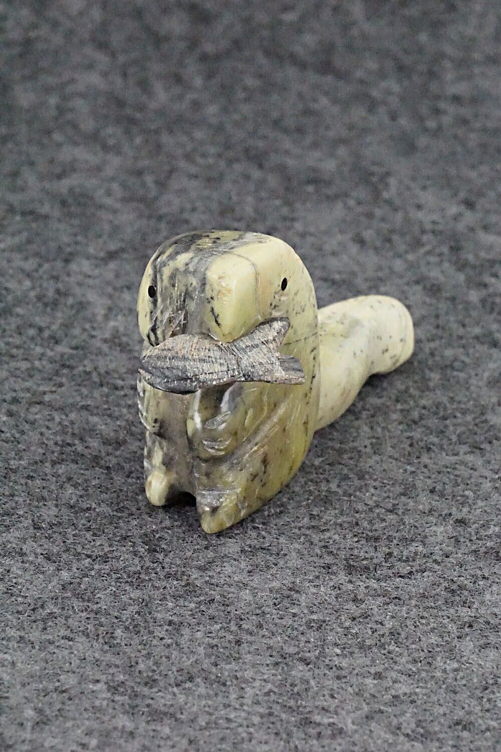 Otter with Fish Zuni Fetish Carving - Justin Red Elk