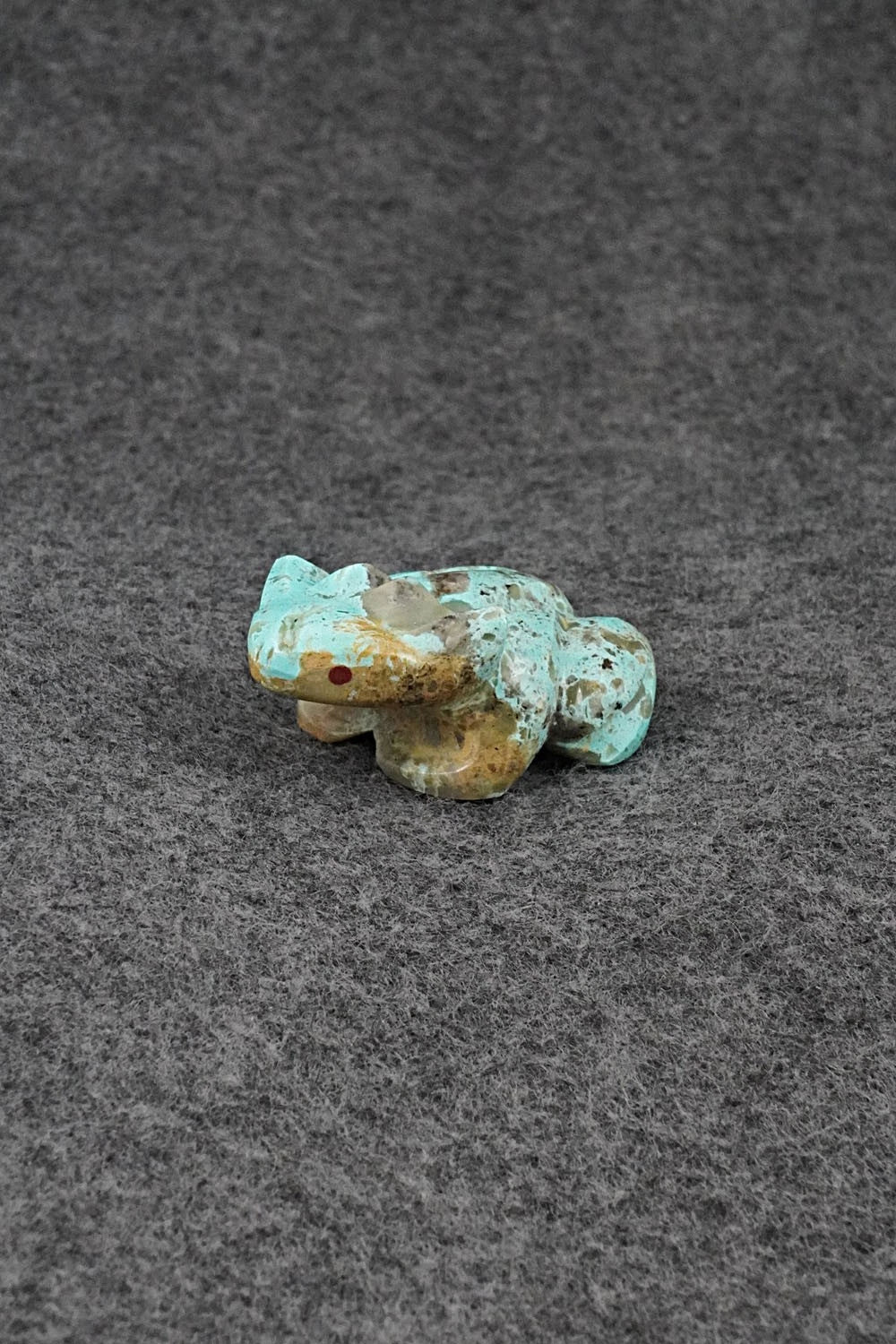 Horned Toad Zuni Fetish Carving - Kenric Laiwekete