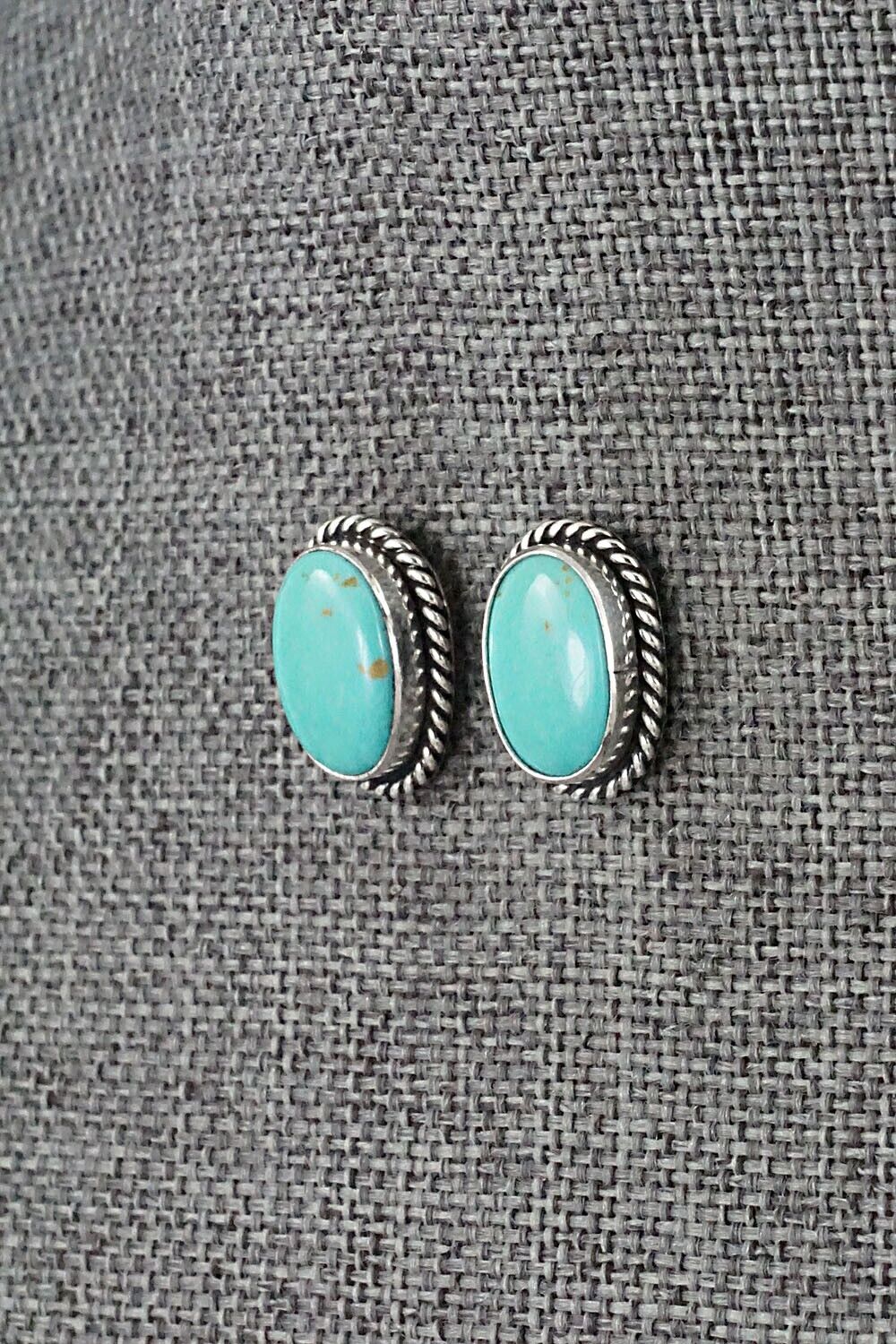 Turquoise & Sterling Silver Earrings - Marco Begaye