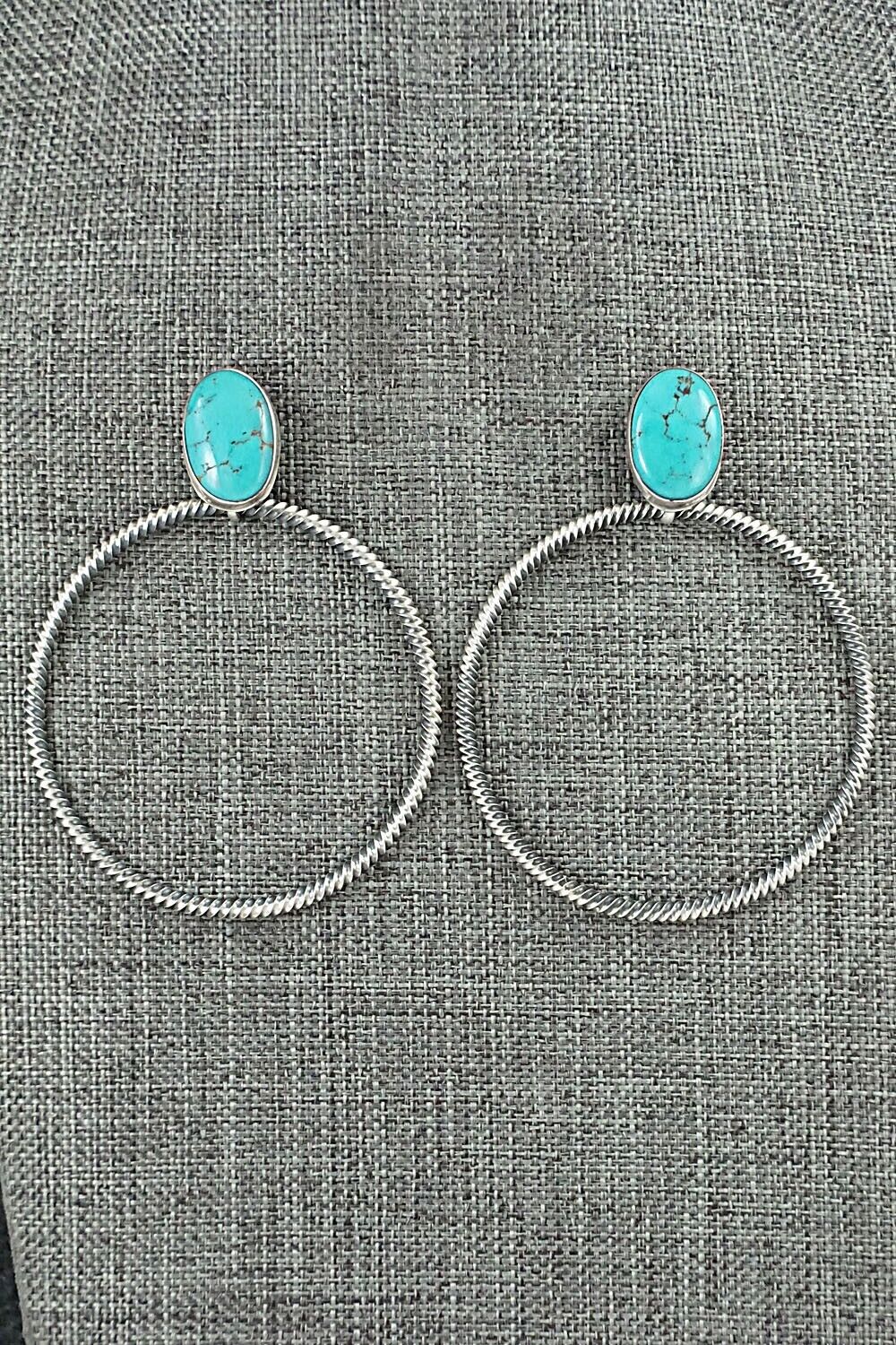 Turquoise & Sterling Silver Earrings - Verley Betone