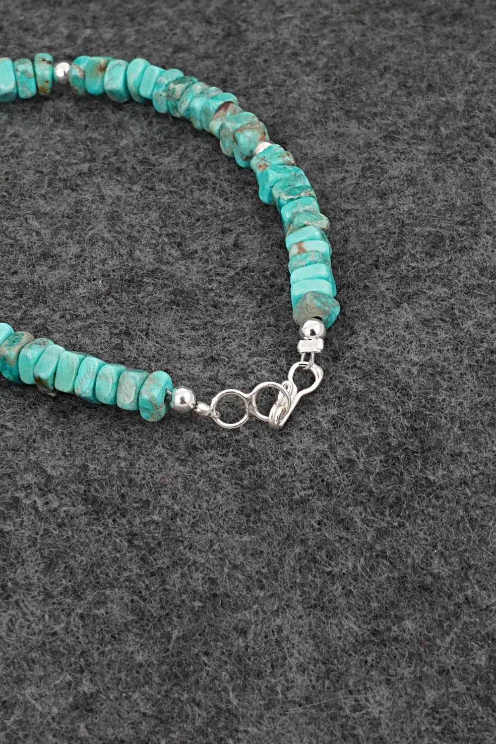 Turquoise & Sterling Silver Bracelet - Doreen Jake