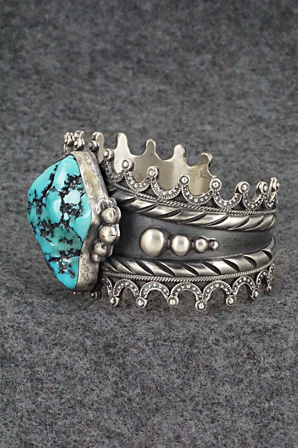 Turquoise and Sterling Silver Bracelet - Wallace Yazzie Jr.