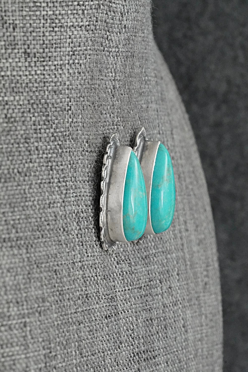 Turquoise & Sterling Silver Earrings - Carlos Francisco