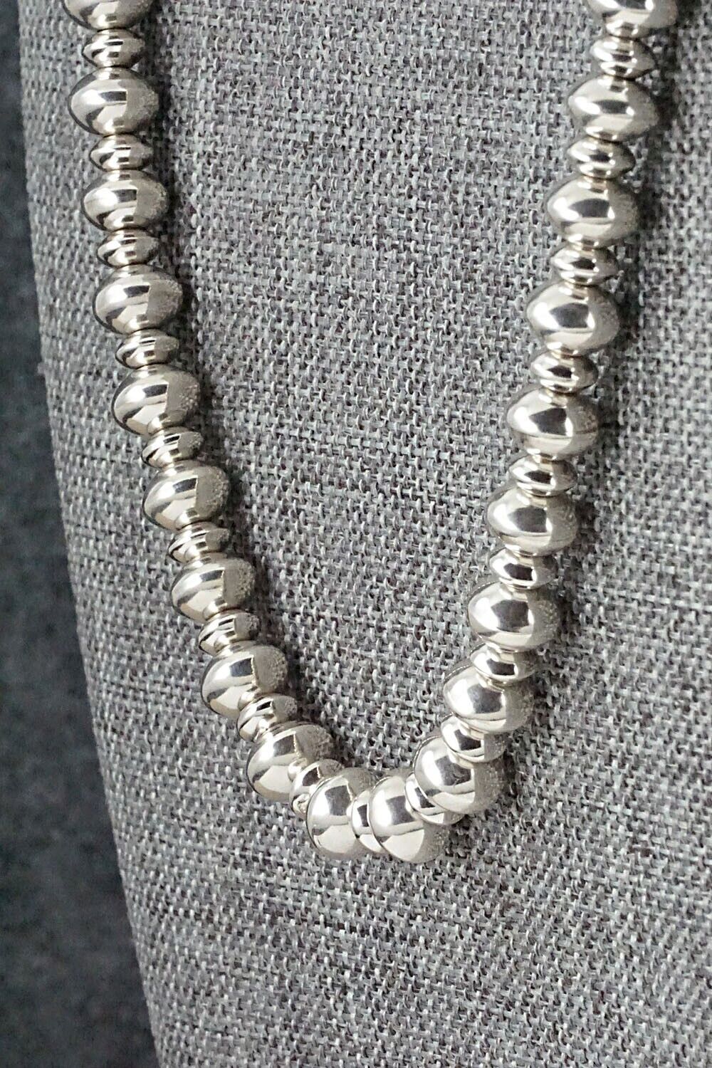 Sterling Silver Navajo Pearl Necklace - Dorinda Mariano