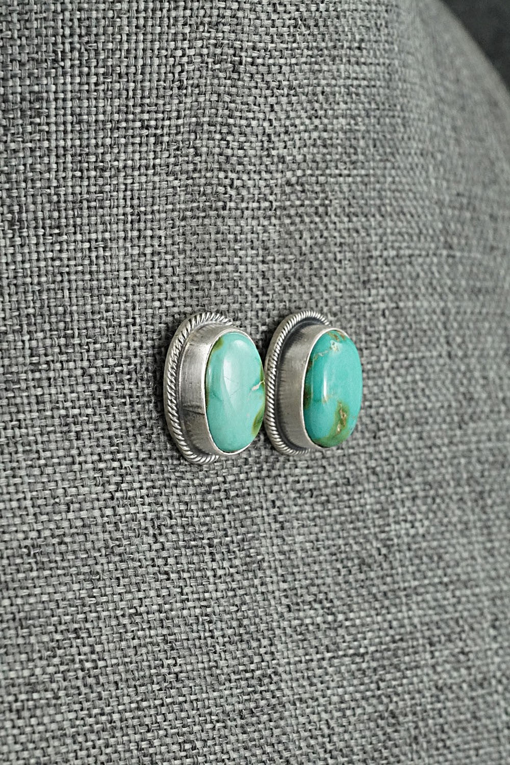 Turquoise & Sterling Silver Necklace and Earrings Set - Darrin Livingston