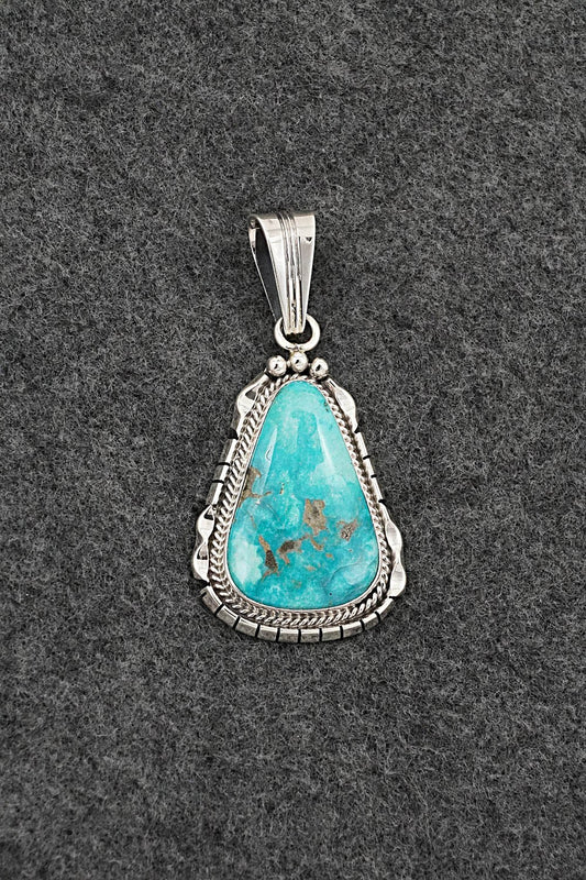Turquoise & Sterling Silver Pendant - Samuel Yellowhair
