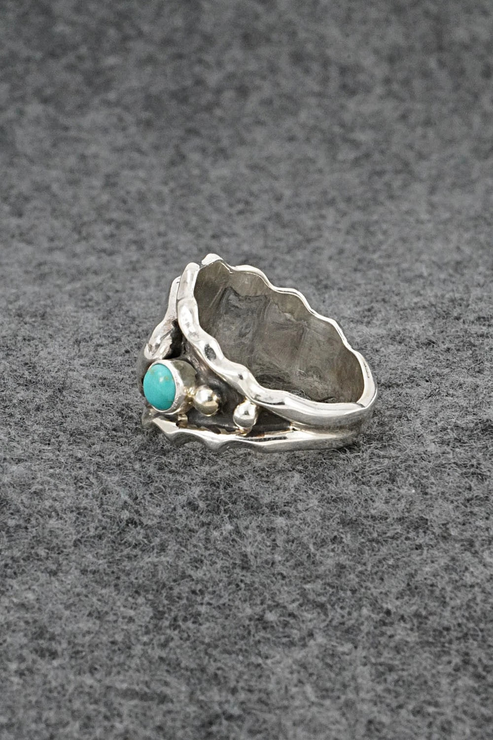 Turquoise & Sterling Silver Ring - Genevieve Francisco - Size 10.75